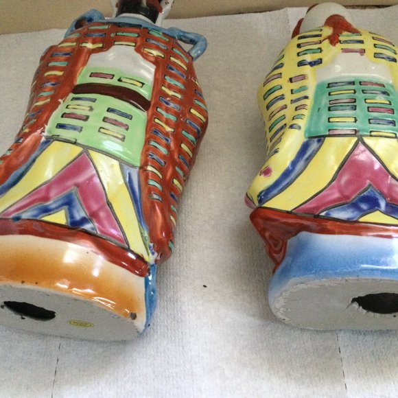 Lot of 2 Chinese ceramic figurines god of longevity and wealthy 8.5" shou & lu - Picture 7 of 7